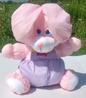 VTG PLUFFY Let's Cuddle Pink Bunny Plush Nylon Puffalump DanDee MTY RARE Rabbit — photo 1