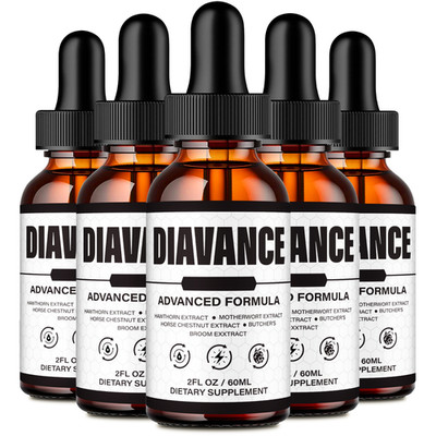 Diavance Drops, Official DiavanceDrops Advanced Blood Formula (5 Pack)