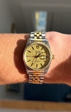 Tudor Oyster Prince linen Dial Two-Tone Bracelet Automatic Date Watch