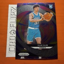 2024-25 Panini Prizm #22 Tidjane Salaun Instant Impact Prizms Silver