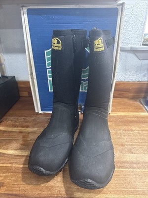 Hodgman Wading Boots Size 13 Black Neoprene & Nylon Zip Men Fishing