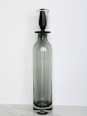 HTF Vintage MCM Blenko Glass 7119S Charcoal Decanter  