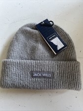 Jack Wills Knitted Grey Beanie Grey Marl One Size