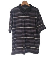 Ben Hogan Performance Polo Shirt Short Sleeve Golf Outdoors Black Gray Mens XL