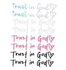 8PCS Trust in God Mirror Sticker, 4 Color Trust in God Rearview Mirror