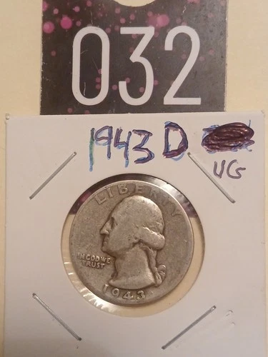 1943D Silver Quarter VG