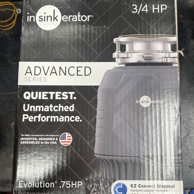 Evolution .75HP, 3/4 HP Garbage Disposal, Advanced Series EZ Connect Continuous