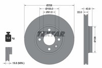 2X Bremsscheibe Vorne Textar 92241503 FüR Dacia Lada MERCEDES-BENZ Renault