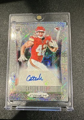 2024 Panini Prizm Deca - Signatures Carson Steele #S-CSE Mojo Prizm /25 Eagles