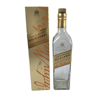 Johnnie Walker Gold Label Scotch Whiskey EMPTY Bottle  and Box - Unrinsed