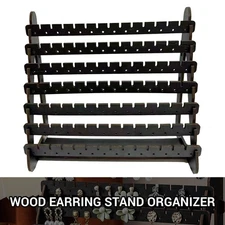Multi-Layer Wooden Earring Display Stand Holder Rack Earring Display Organizer
