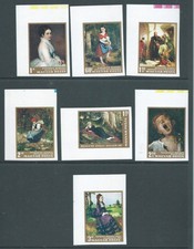 HUNGARY 1966 Michel 2291-7 Set 7 National Gallery Paintings Imperf UM Cat £36