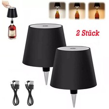 2 Stück Dimmbar LED Flaschenaufsatz USB Tisch-Lampe Deko-Licht Flaschen-Leuchte
