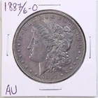 1887/6-O $1 Morgan Silver Dollar in AU Condition #5937