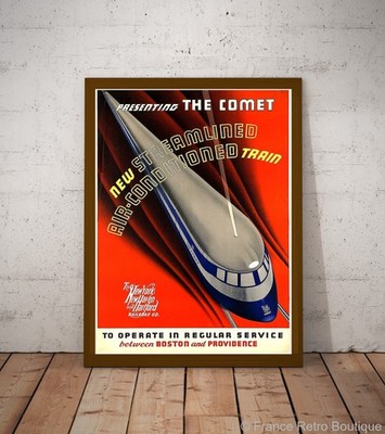 Der Komet Vintage Zug Poster Wandbild