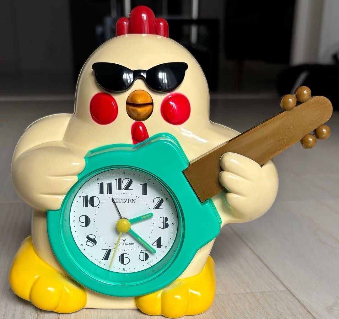 CITIZEN Elekidori Alarm Clock Japan Showa Retro Table Rock and Roll Chicken