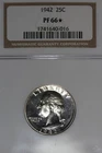 1942 NGC 25C PF66 WASHINGTON QUARTER #B51827