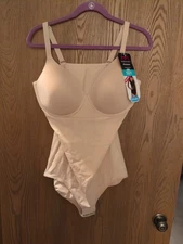 Maidenform Flexees Sculpts Ultra Firm Beige Bodyshaper Size 3XL NWT Free Ship