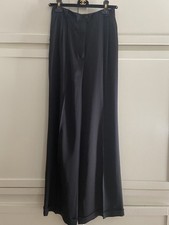 Vintage Black Chanel Silk Cuffed Pants Size 40 EU/US 8