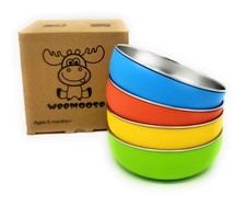 WeeMoose Premium 304 Stainless Steel Baby Bowls with Removable Silicone Shell...