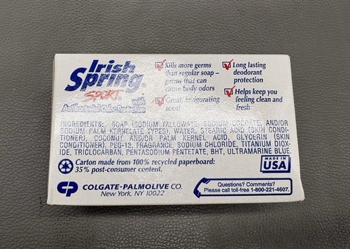 Irish Spring Sport 4.5 oz Bar Soap (1) - Picture 5 of 5