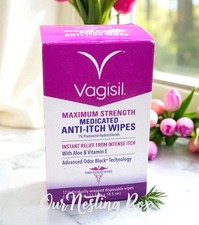 Vagisil Anti-Itch Medicated Wipes Maximum Strength 12 Each