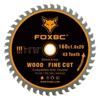 205561 160x1,8x20mm Track Saw Blade WD42 Tooth Wood Fine Cut for Festool TS 55 F