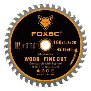 205561 160x1,8x20mm Track Saw Blade WD42 Tooth Wood Fine Cut for Festool TS 55 F