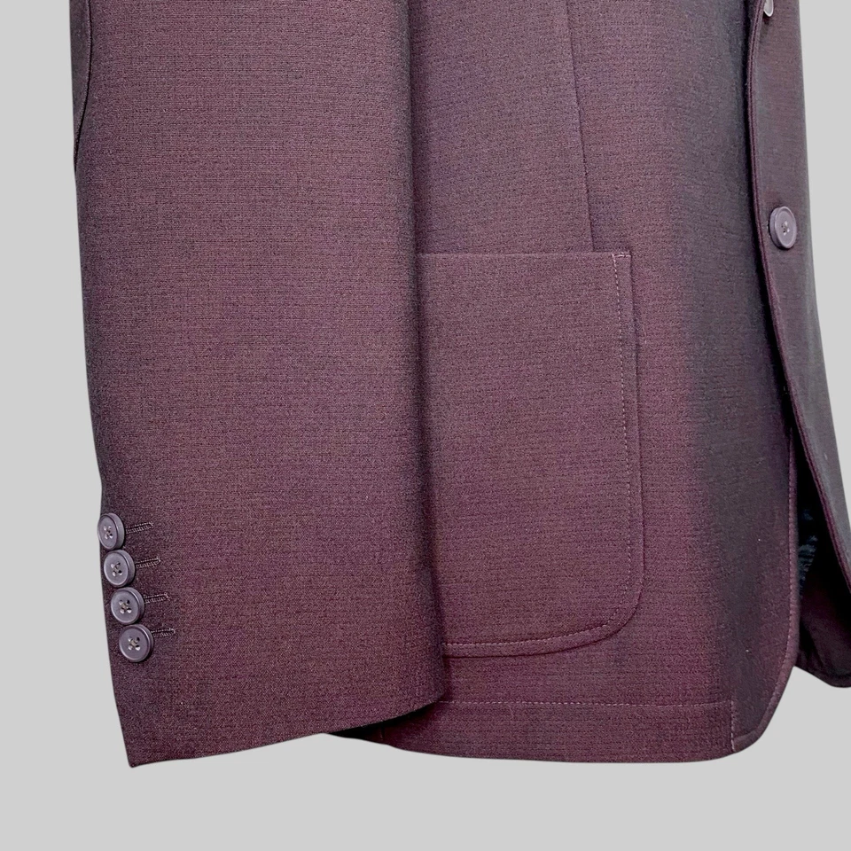 Abrigo deportivo ajustado Bar III para hombre Blazer de vacaciones rojo borgoña 44R nuevo con etiquetas $295 Foto 4 de 4