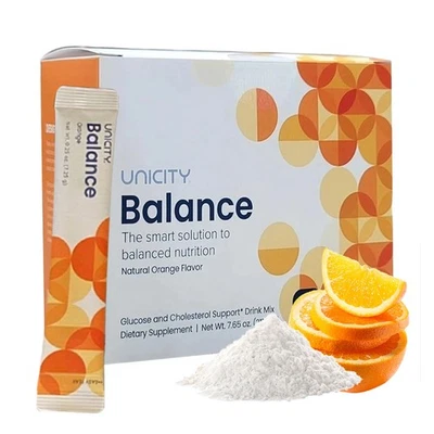 UNICITY Balance Cholesterol Support Drink Mix 30 Stick Pack (ORANGE)