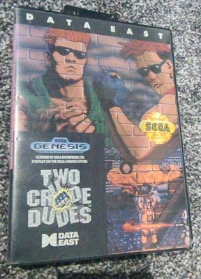 Zwei Crude Dudes Sega Genesis Mega Drive funktionieren perfekt verpackt sehr guter Zustand rundum