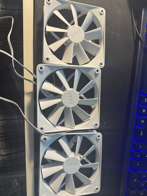 NZXT White Plastic Case Fan Set of 3 High-Performance Cooling Fans for PC Cases