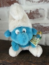 Vintage 1980 Peyo Wallace Berrie Smurf Bean Bag Plush Toy 620 NO with Tag