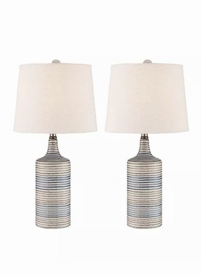 Lite Source LS-23582 1 Felicia Table Lamp Striped, Extra Lamp Shade
