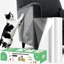 Cat Dog Scratch Protector 160 x 12.4 Inch Transparent Adhesive Door Guard
