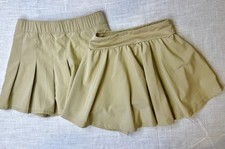 Girls Children s Place Khaki Uniform Skorts 2 Piece Lot Size 5/6 6/7 A005