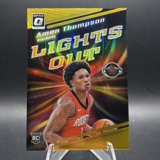 2023 Panini Optic Lights Out Rookie Gold /10 Amen Thompson Rockets SSP CB4