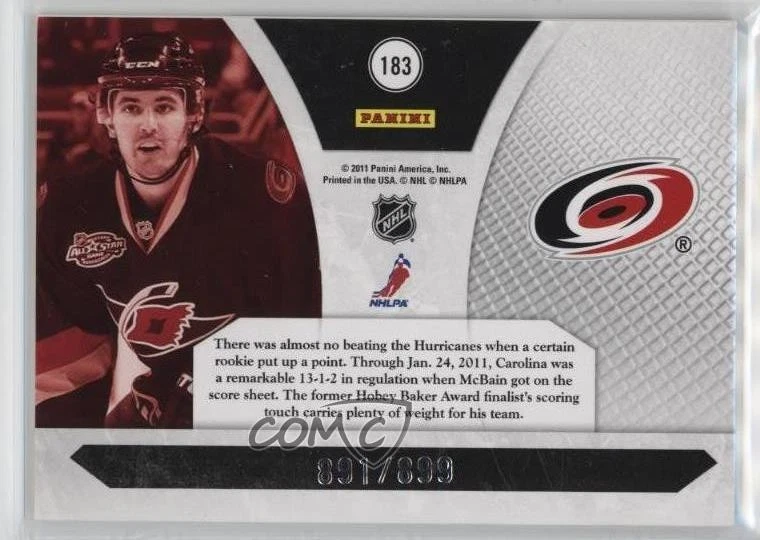 2010-11 Panini Luxury Suite Rookies Group 4 /899 Jamie McBain #183 Rookie RC - Image 2 of 2