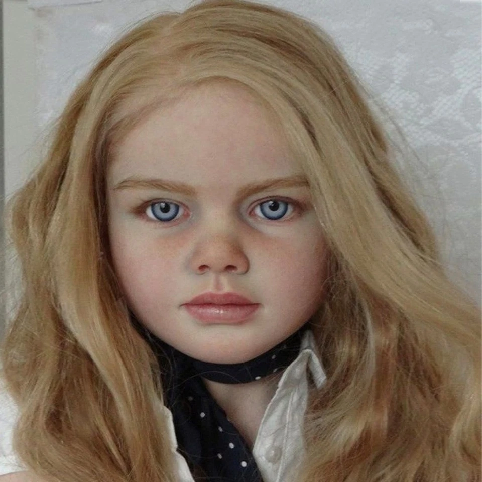 40" Painted Reborn Doll Kit Realistic Toddler Girl Long Hair Cloth Body DIY Gift - Image 3 of 3