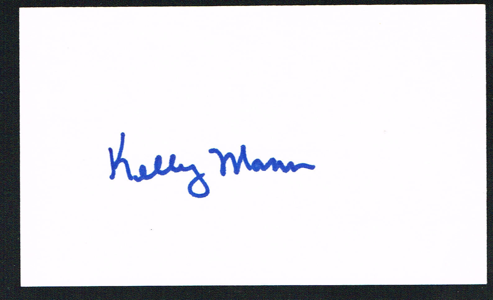 Kelly Mann signed autograph auto card 3x5 Player Free shipping on posting reviews High order Baseball index