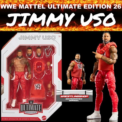 WWE MATTEL ULTIMATE EDITION SERIE 26 JIMMY USO WRESTLING FIGUR ELITE BASIC BLOOD