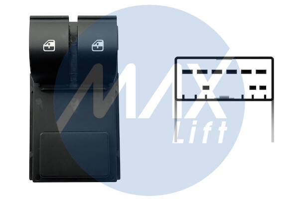 Schalter Fenster Heber für Fiat Grande Punto 2005 Anschluss Vorderseite SX 9 Pin