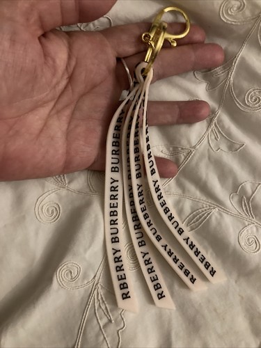 Original Burberry London Tasche Charm Schlüsselring Anhänger rosa, schwarz & gold - Bild 5 von 6