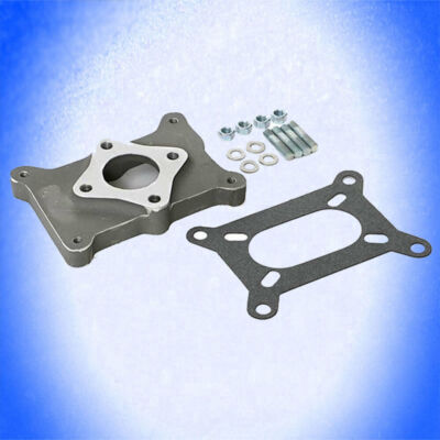 VERGASERADAPTER 1 auf 2 fach Vergaser Ansaugspinne Ansaugrohr Holley Opel Chevy