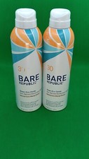 Bare Republic Sunscreen Spray SHEER Zinc Oxide SPF 30 CoCo Mango Scent - 6ozs