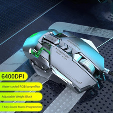 New Mechanical Wired Gaming Mouse 9 Key Macro Definition 12800 DPI Color Backlit