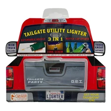 Gray Tailgate Utility Lighter 3-in-1 Corkscrew Bottle Opener Extends Refillable