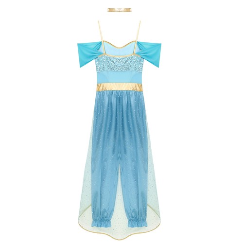 Womens Costume Metallic Dancewear Sleeveless Belly Performance Cosplay Sequin - Picture 35 of 44