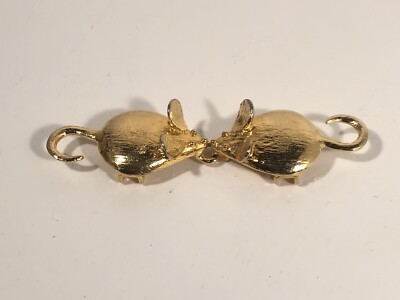 Vintage MIMI di N 1974 Gold Tone Mouse Belt Buckle 70 display picture 3