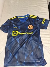 adidas Men's 2021-2022 Manchester United 3rd Football Shirt Jersey Small Name TJ